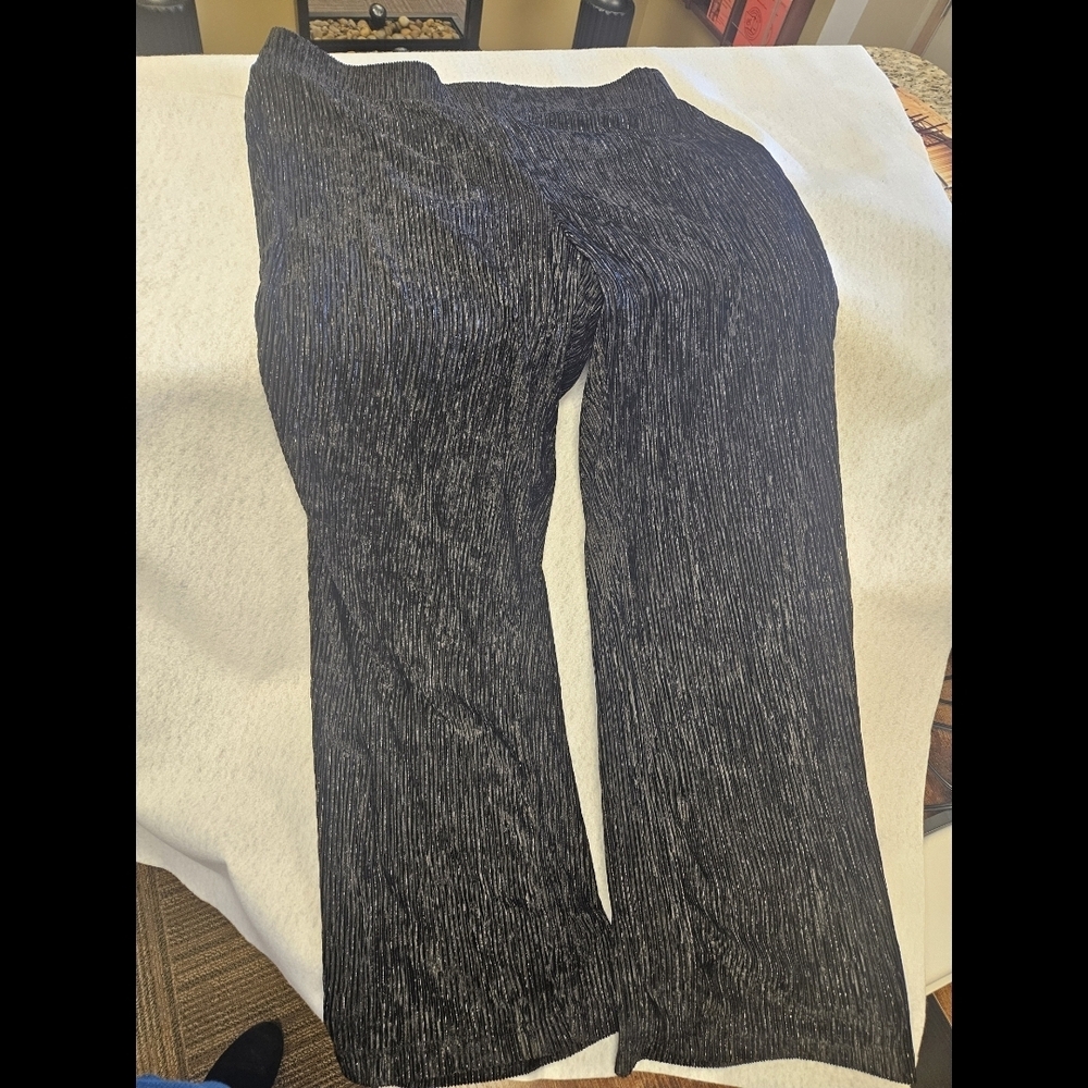 Soho Black and Gray Wide Leg Pants